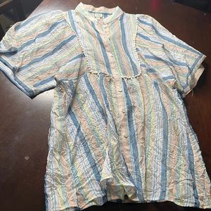 Multi-color striped top